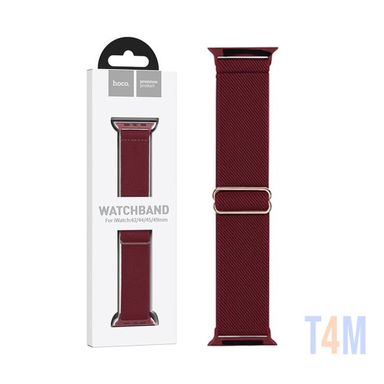 Hoco Elastic Nylon Bracelet WA04 Fashion Series (42/44/45/49mm) for iWatch Dark Wine